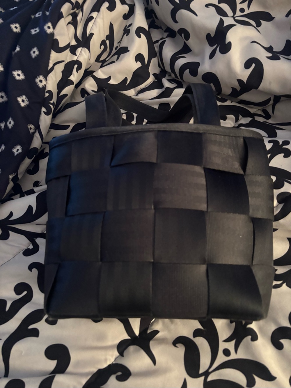 Harvey’s seatbelt Woven Satin Tote Bag - Black